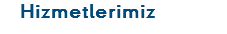 Hizmetlerimiz
